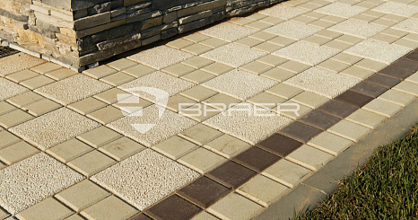 Объект из Брусчатка BRAER Тротуарная плитка Лувр, Черный